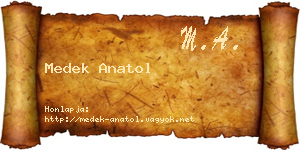 Medek Anatol névjegykártya